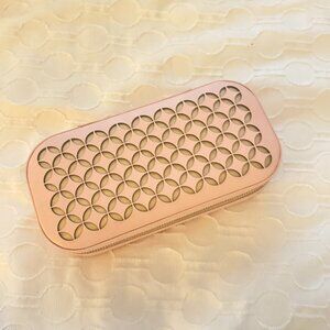 WOLF 'Chloe' Zip Jewelry Case - Pink Leather